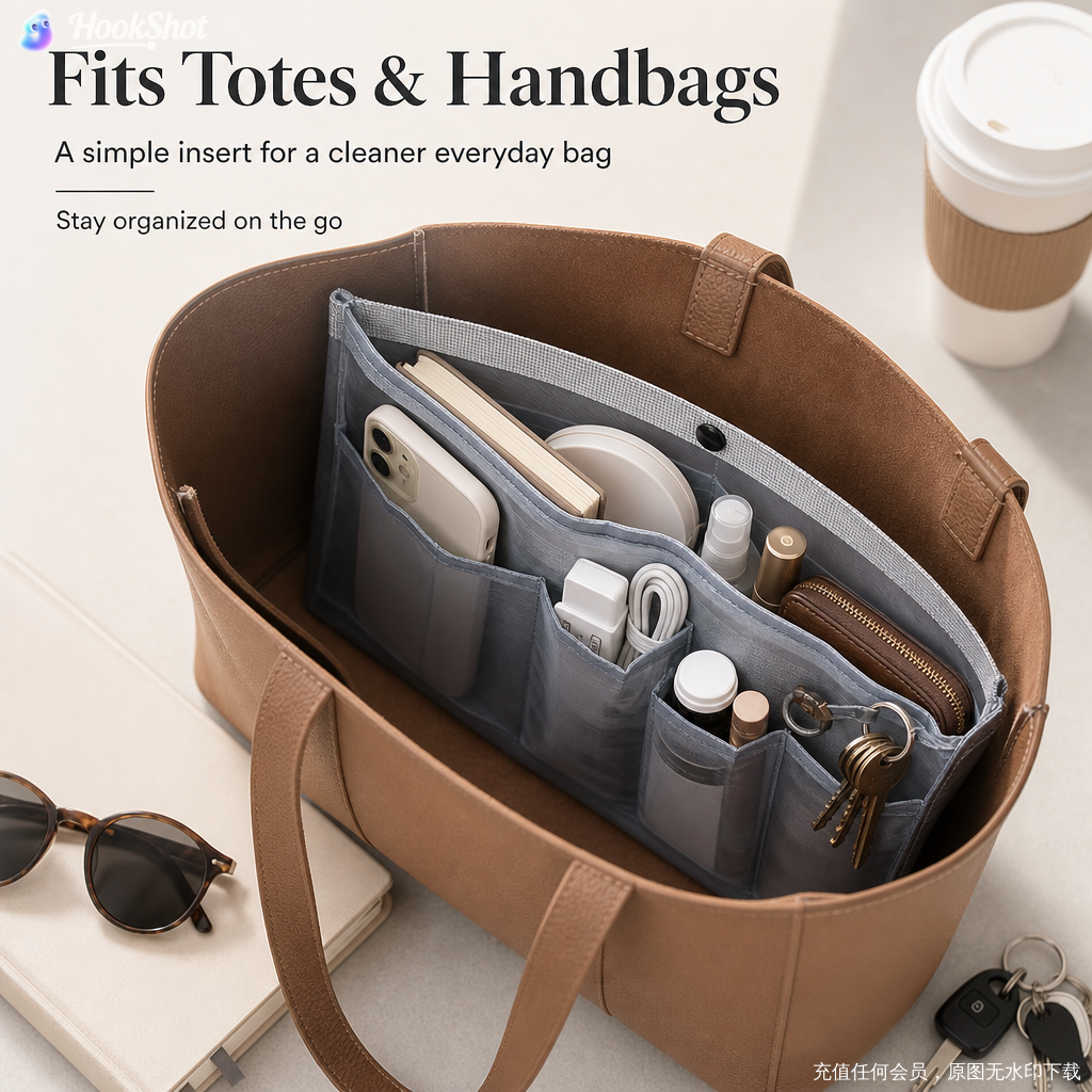 ✨Mesh Handbag Insert Organiser