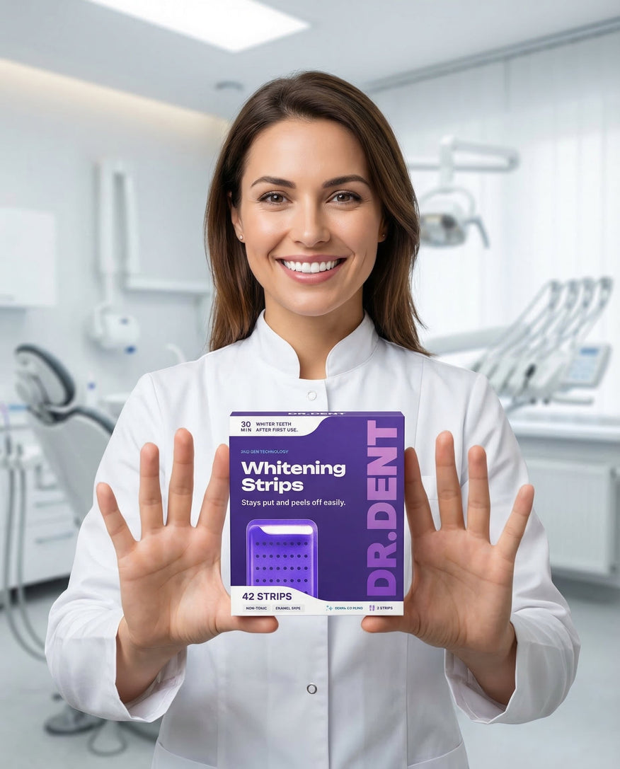Whitening Teeth Strips Purple Teeth Strips Dry-application