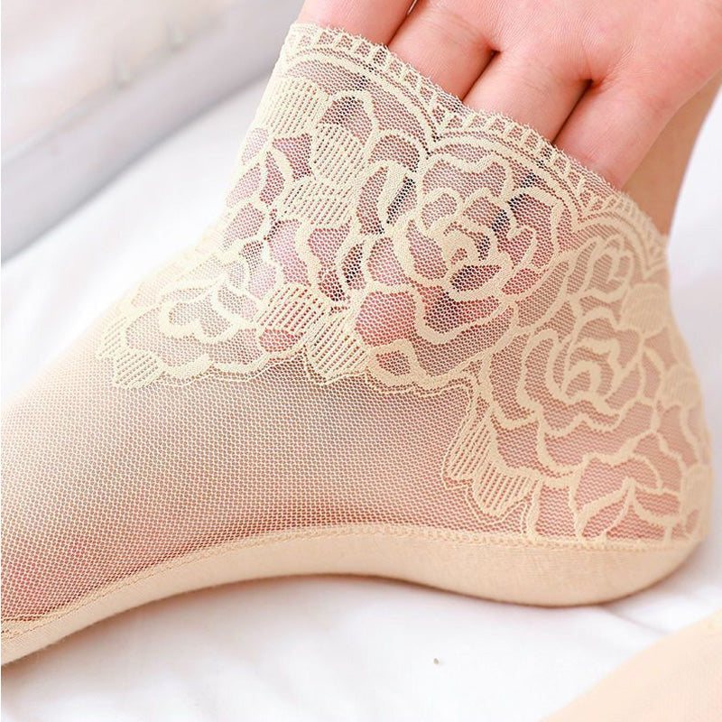 Ladies Fashion Lace Socks（5 pairs）