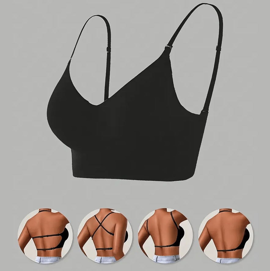 💗Disappears Under Everything🔥Women's Solid Color Wireless Backless Bra