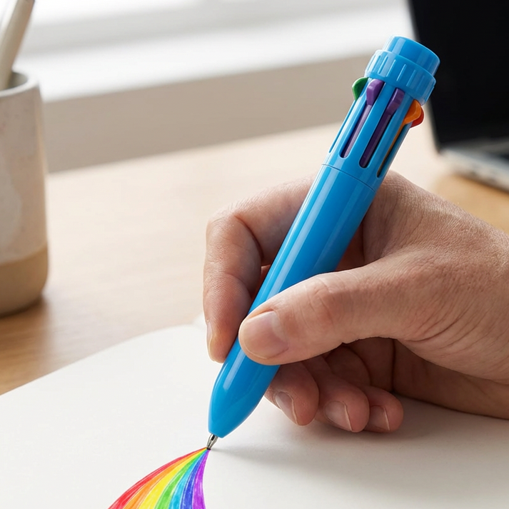 🖍️🌈10-in-1 Retractable Multi-Color Ballpoint Pen-Buy 1 get 1 free