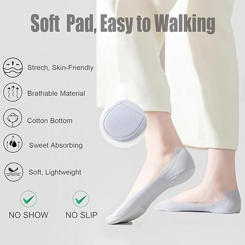 Breathable Low-Cut Liner Socks for Women (3 Pairs)