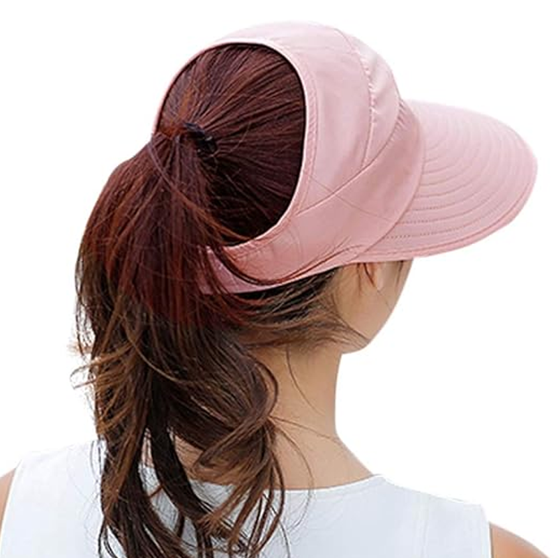 💇‍♀️Foldable Wide Brim Sun Hat with Ponytail Hole